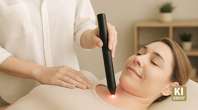 Laserbehandlung Laserbehandlung am Hals- und Brustbereich – ganzheitliche Therapie bei Heilpraktikerin Christina Klamm in Neustadt